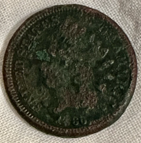 1860 Indian Head Cent, Copper Nickel Penny, C6245 Cover