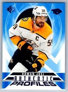2020 SP Roman Josi Authentic Profiles Blue #AP-15 Nashville Predators - Bild 1 von 2