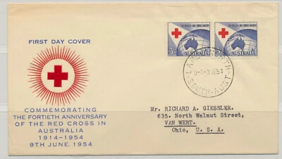 Australia Sc. 271 Australian Red Cross Society on 1954 FDC - Image 1 of 2