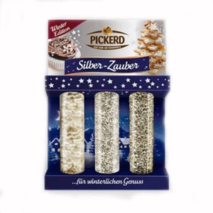 Pickerd Silber Zauber 3er Set Dekor Streusel mit Glitzer 89g - Picture 1 of 1