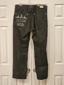 Vintage 90s Y2K Coogi Australia Embroidered Jeans Men's Size 38×34 Black - Picture 1 of 17
