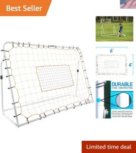 Soccer Rebounder Net - 6' x 4' Adjustable Steel for Backyard Training - Picture 1 of 12