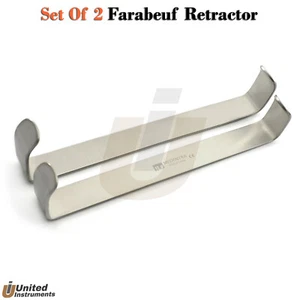 2 un. retractores quirúrgicos Farabeuf 12 cm de doble extremo retractor de mano - Imagen 1 de 1