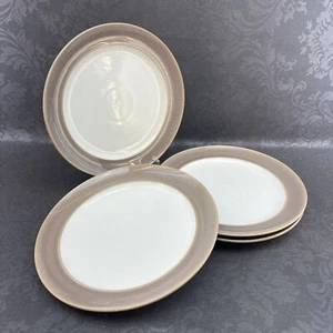 Set Of 4 DENBY Truffle Plain Stoneware 11” Dinner Plates England  - Picture 1 of 11