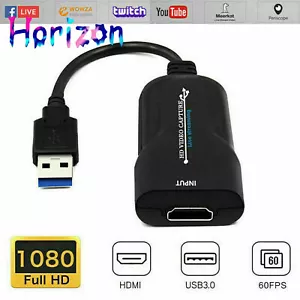 HDMI to USB 3.0 Video Capture Card 4K 1080P 60fps Record For Live Streaming - Picture 1 of 6