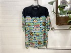 1990s vtg KENZO HOMME rayon ANIMAL SNOW GLOBE PRINT SHIRT L Hawaiian