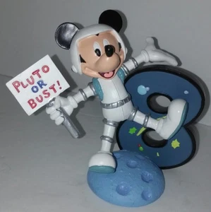 Traje espacial de astronauta Plutón o busto Disney adorno de pastel de cumpleaños de Mickey Mouse 8 años - Imagen 1 de 3