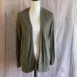 Gap Open Cardigan, Size Medium, Green, Cotton Blend, Long Sleeve - Picture 1 of 6