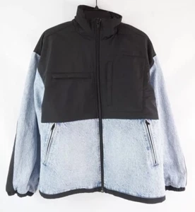 New Alexander Wang Nylon Combo Jacket Light Indigo Fade 4DC1232371 Women’s Small - Picture 1 of 24