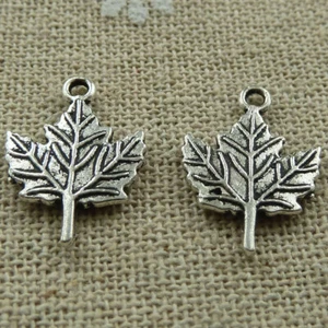 Envío gratuito 180 piezas dijes de hoja de arce plata tibetano 19x13mm L-465 - Imagen 1 de 4