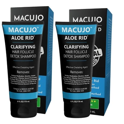 MACUJO (COMPARED TO NEXXUS ALOE RID) The Original Macujo Aloe Rid Shampoo ( Pack of 2)