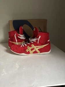 ASICS Wrestling Shoes 1083A001 EX-EO TWR900 Red x Gold x White Size 10 US - Picture 1 of 9