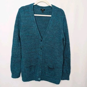 Cárdigan Suéter Talbots Mezcla Lana Talla L Botón Frontal Tejido Bolsillos Acogedor Suave - Imagen 1 de 11