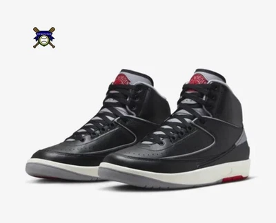 Nike Air Jordan 2 retrô preto cimento masculino tamanho 8 (DR8884-001) NOVO! - Imagem 1 de 4