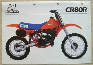 HONDA CR80R MOTOCROSS Motorcycle Sales Specification Leaflet For 1983 Nov 1982 - Picture 1 of 2
