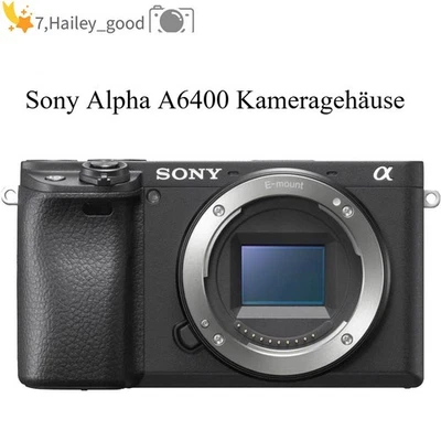 Sony Alpha A6400 spiegellose Digitalkamera Kameragehäuse 24,2Megapixel, schwarz - Bild 1 von 4