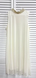 Cato Est. 1946 ärmelloses Maxikleid mit Perlenausschnitt weiß Gr. Small - Bild 1 von 9