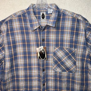 Vintage 90’s Bugle Boy Plaid Button Up Shirt Cotton Blend Size XXL Neu mit Etikett Deadstock - Bild 1 von 8