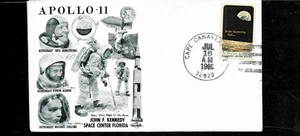 NASA 1969 APOLLO 11 US #1371 1ST LUNAR LANDING MOON WALK 6c STAMP 1ST DAY ISSUE - Picture 1 of 3