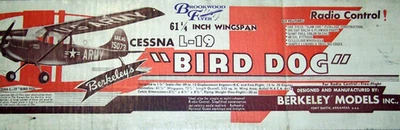 Berkeley/Fox L-19 BIRD DOG PLAN + SCALE DATA for 61" Span RC Model Airplane  - Image 1 of 4