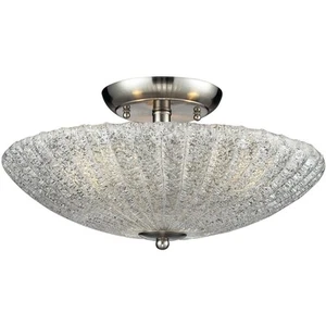 ELK Lighting 10271/3 Luminese Semi-Flush Mount Satin Nickel - Picture 1 of 2