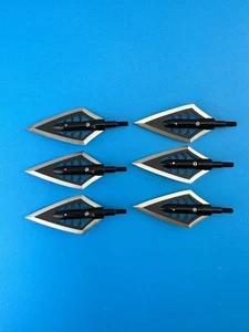 6 qt 150 grain Fixed ONE Blade Double Bevel SHARP Archery Hunting Broadhead - Picture 1 of 2