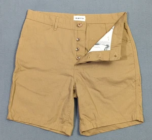 Taylor Stitch pantaloncino uomo 34 marrone cotone biologico chino ripstop bottoni mosca - Foto 1 di 9