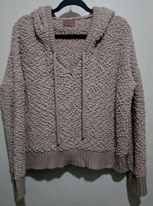 POL MAGLIONE CAPPUCCIO GROSSO PULLOVER TEXTURE MORBIDO ACCOGLIENTE TAGLIA BOHO STYLE PO L15 TAGLIA M - Foto 1 di 9