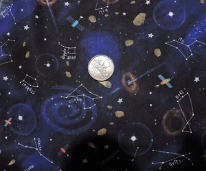100% Cotton Fabric Robert Kaufman - "Space Adventure" - By the Yard - Picture 1 of 2