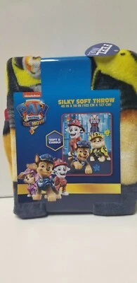 狗狗巡逻电影儿童超细纤维床上用品毛绒丝质柔软扔 40 英寸 X 50 英寸新品 — 第 1/2 张图片