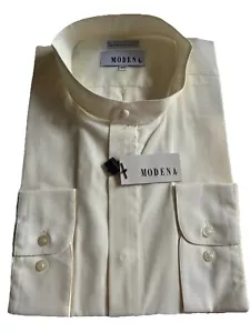 Modena Dress Shirt For Men Size: 2XL Color: Cream . Chinese Collar. - Picture 1 of 5