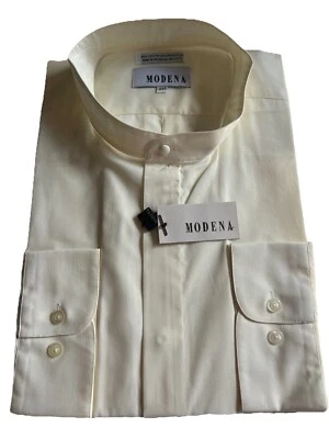 Modena Dress Shirt For Men Size: 2XL Color: Cream . Chinese Collar. - Image 1 of 4