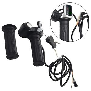 Efficient and Accurate 36/48V E Bike Throttle Grip Handlebar with LED Display