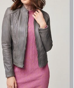 Chaqueta de cuero para damas, cuero suave, M - Imagen 1 de 6