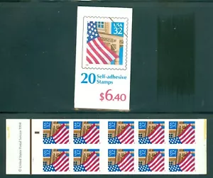 US 2916a BK228, Flag over Porch, Complete Booklet/20, Plate #21221 or #77777 MNH - Picture 1 of 2