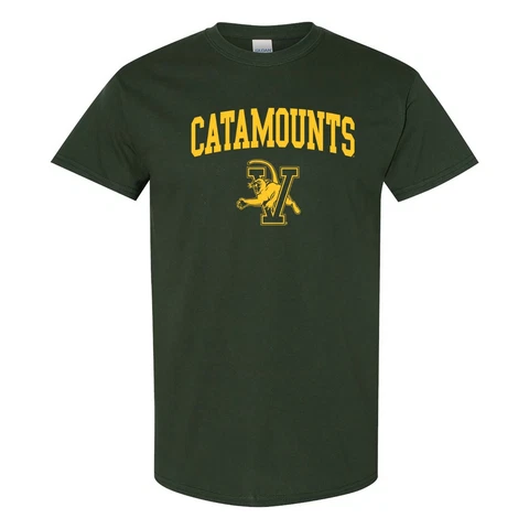 Vermont Catamounts Arch Logo T-Shirt - Forest Cover