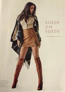 NEW GUESS $199 SADDLE BROWN SUEDE NACE OVER THE KNEE BOOTS SZ 6.5 - Picture 1 of 6