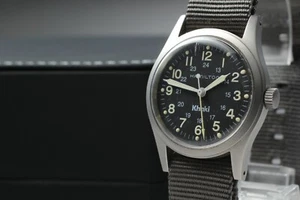 *Exc+5* HAMILTON Military Khaki 9415A Black Dial 30m Manual Men's Watch - Picture 1 of 10