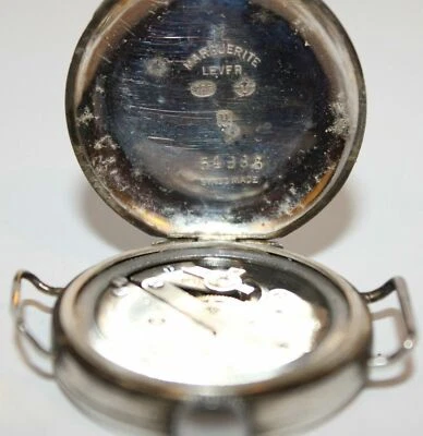 Marguerite Lever frühe Rolex Silber 925 Uhr geschützt 1912 original gemarkt RAR! - Bild 1 von 4