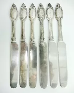 6 coltelli Kenilworth by Albert Coles moneta argento tè piatto / Bkfst. 7 5/8". S-327 - Foto 1 di 10
