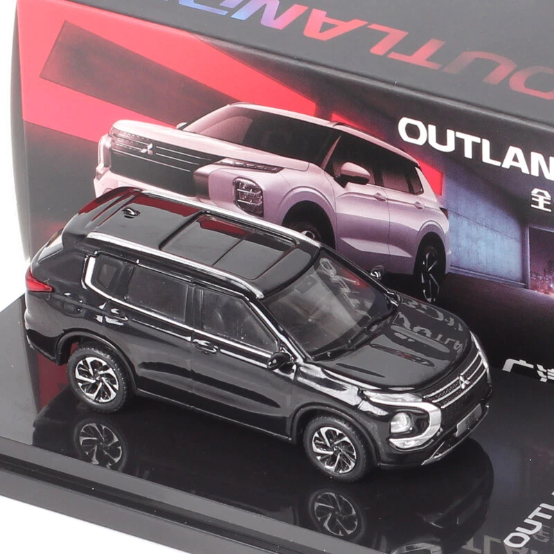 2023 Car Diecast Model Toy Black 1/64 Scale Mitsubishi Outlander Crossover SUV