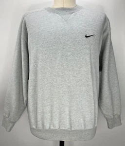 VINTAGE 1990'S NIKE SWOOSH CREWNECK SWEATSHIRT GRAY MENS M - Picture 1 of 8
