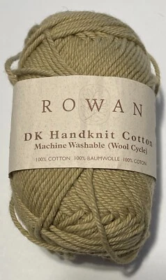 1 Skein Rowan DK Handknit Cotton Yarn 50gr 85m Clr 209 Muted Green Machine Wash - Image 1 of 2