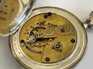 Jan 1864 Appleton Tracy&o Waltham 15j 18s KW civil war era pocket watch slv HC - Picture 1 of 13