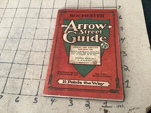 1941 Arrow Street Guide to Rochester New York; w large fold out map aprox 16x18" - Picture 1 of 7