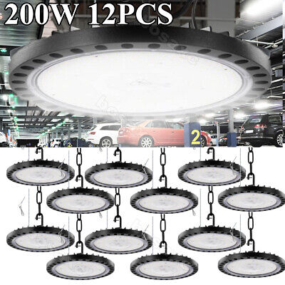 12 Pack 200W UFO Led High Bay Light Factory Warehouse Commercial Led Shop Lights • 316.79£