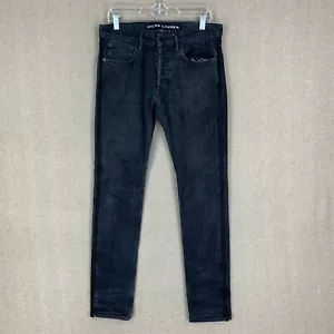 Jeans uomo Ralph Lauren Black Label slim dritto nero 32x34 *33x33 bottoni mosca - Foto 1 di 16