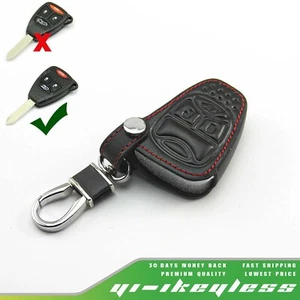 Funda de cuero para Chrysler Dodge Jeep Liberty llave de cabeza remota 3 4 botones - Imagen 1 de 7