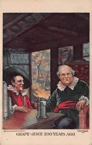 Grape-Juice 200 Years Ago Men Mugs Steins Maunsbach 1915 Postcard - Picture 1 of 2
