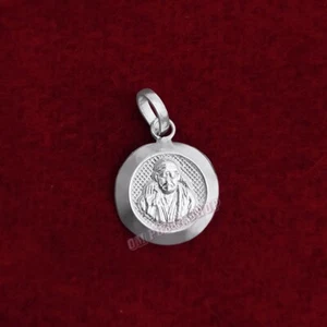 Saibaba Round Shape Designer Pendant in Pure Silver Ompooajshop - Picture 1 of 2